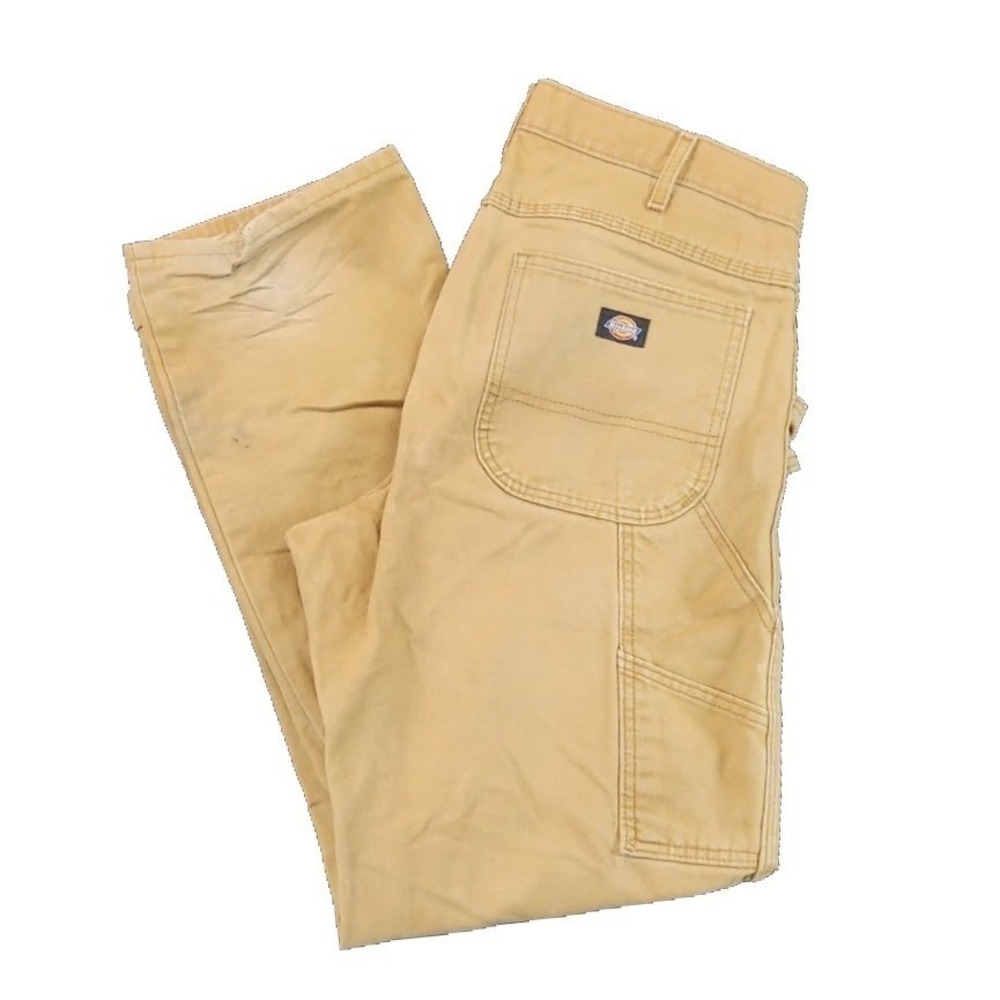 Dickies Carpenter Pants Brown Mens 36x34 Duck Canvas Work Utility Distressed